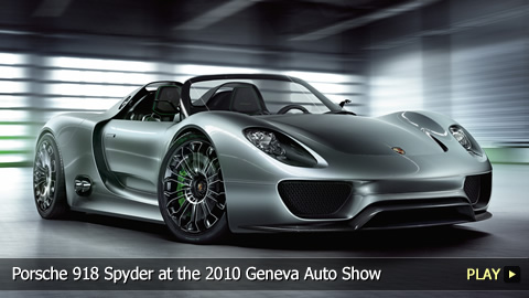 Porsche 918 Spyder at the 2010 Geneva Auto Show Porsche 918 Spyder at the 2010 Geneva Auto Show