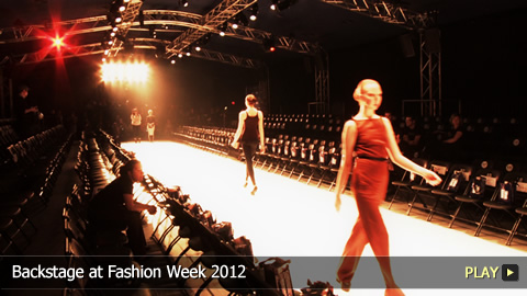 Backstage at Fashion Week