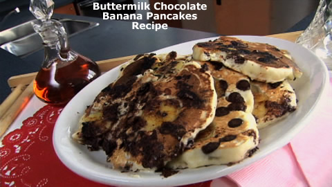How To Make ButterMilk Chocolate Banana Pancakes