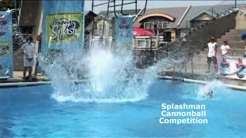 Splashman Cannonball Competition