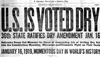 Prohibition in the United States: National Ban of Alcohol
